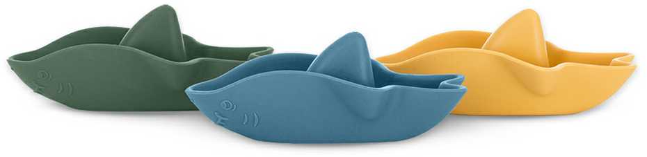 Petite&Mars Sharks - silikoniniai vonios žaislai, 3 vnt