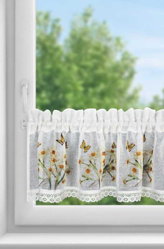 Eurofirany FIR/FLORA/B+ŻÓŁ 30X150 Dieninės užuolaidos
