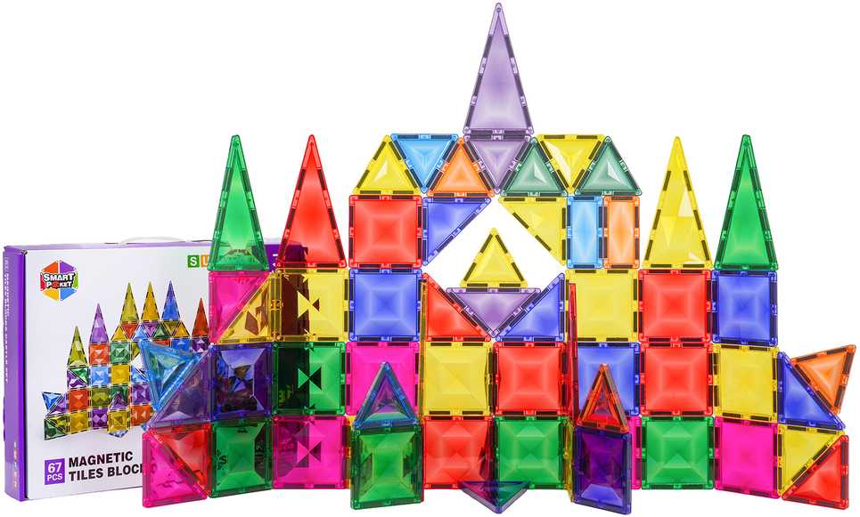 3D magnetinių blokelių rinkinys 67 vnt