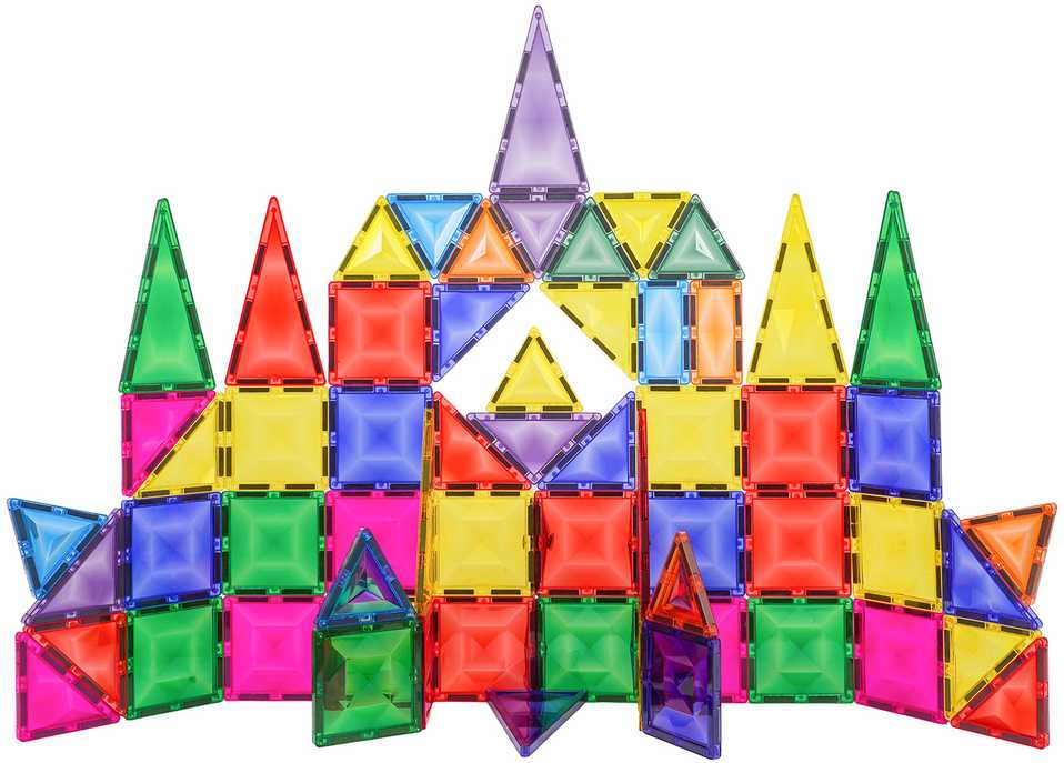 3D magnetinių blokelių rinkinys 67 vnt