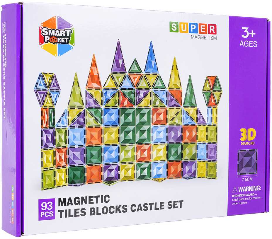 3D magnetinių blokelių rinkinys 93 vnt