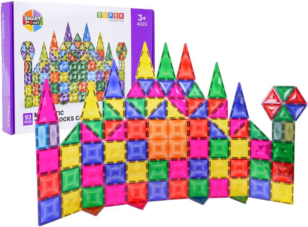 3D magnetinių blokelių rinkinys 93 vnt