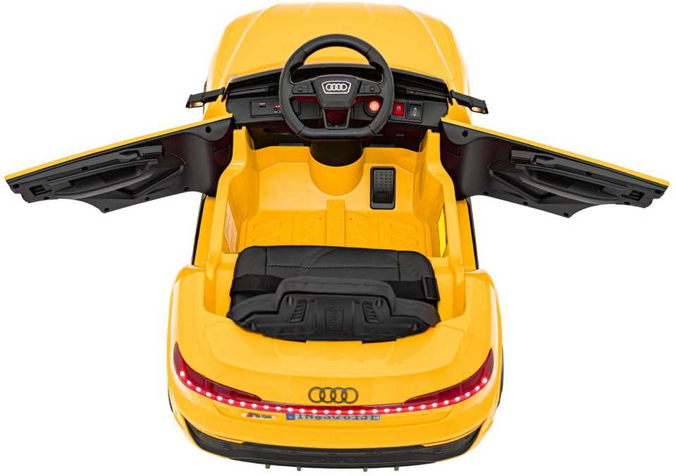 Ramiz Sp. z o.o. Ramiz Sp. su o.o. Elektromobilis Audi SQ8 geltonas 12V 2x35W