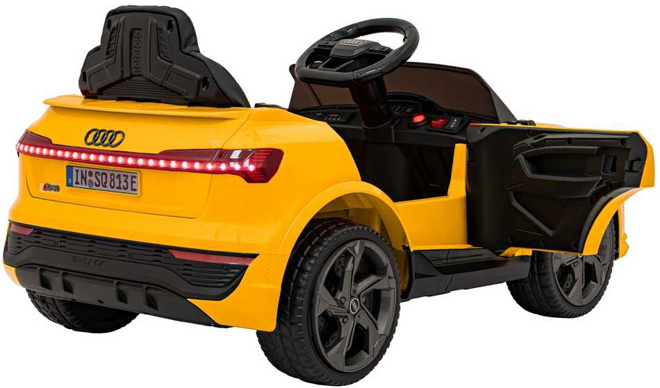 Ramiz Sp. z o.o. Ramiz Sp. su o.o. Elektromobilis Audi SQ8 geltonas 12V 2x35W