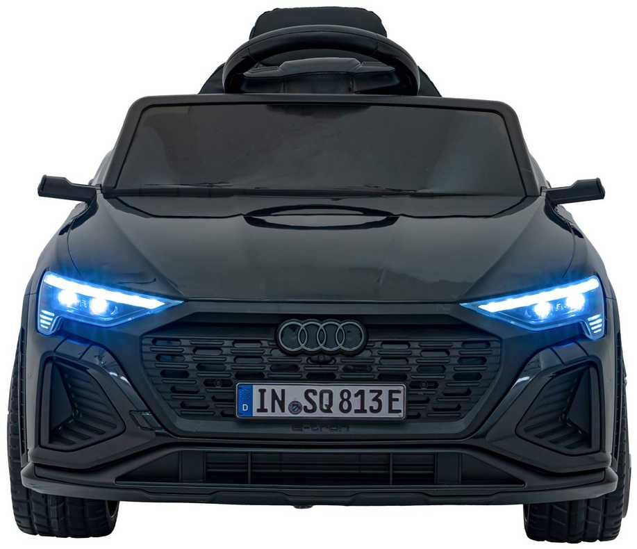 RAMIZ Elektromobilis Audi SQ8 juodas su LED žibintais