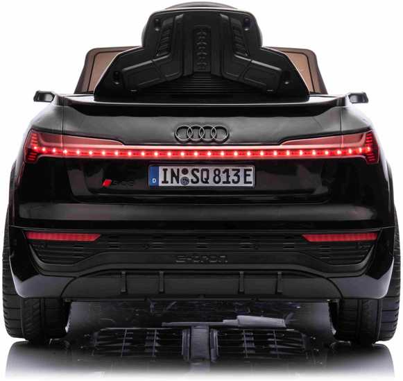 RAMIZ Elektromobilis Audi SQ8 juodas su LED žibintais