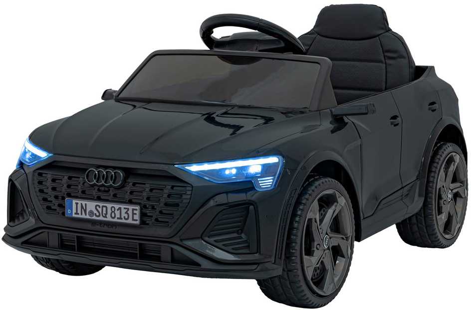 RAMIZ Elektromobilis Audi SQ8 juodas su LED žibintais