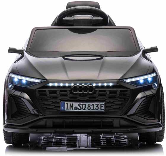 RAMIZ Elektromobilis Audi SQ8 juodas su LED žibintais