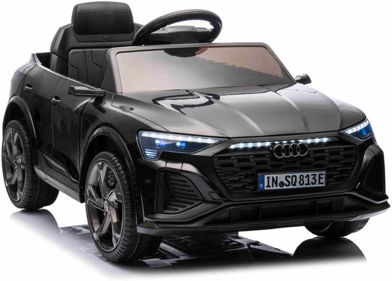 RAMIZ Elektromobilis Audi SQ8 juodas su LED žibintais