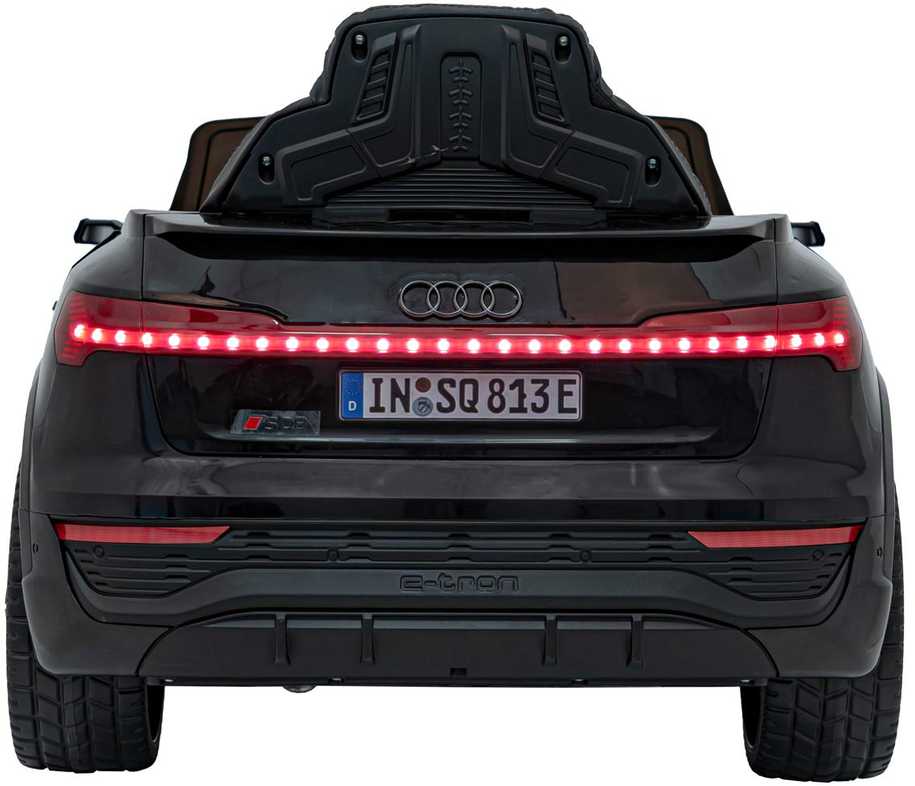 RAMIZ Elektromobilis Audi SQ8 juodas su LED žibintais