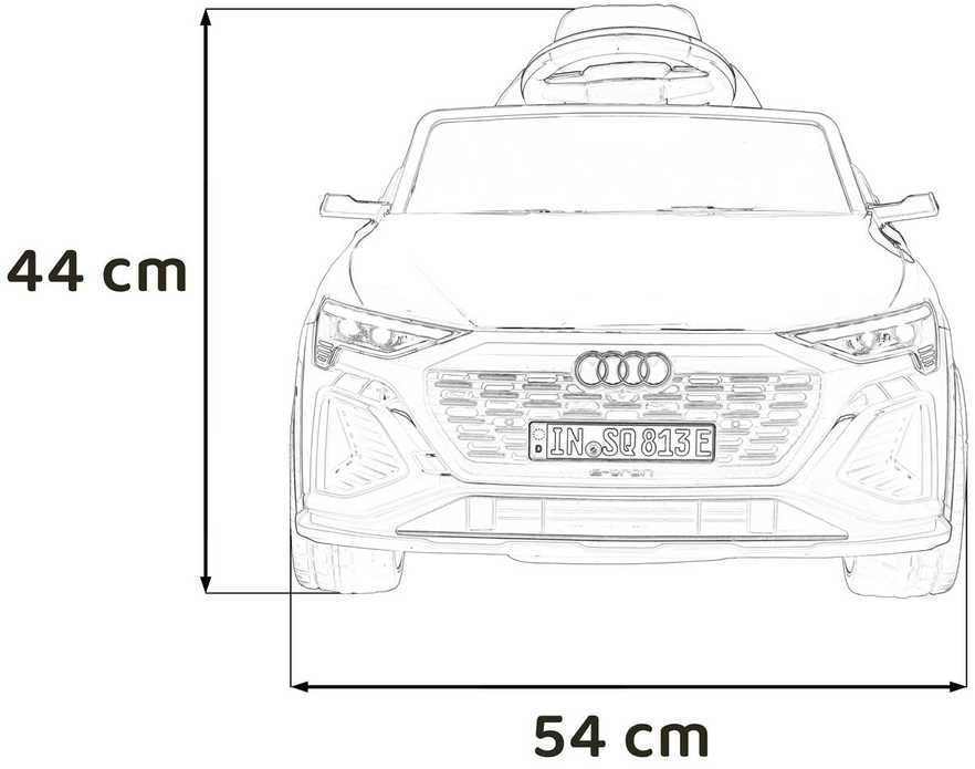 RAMIZ Elektromobilis Audi SQ8 raudonas 12V 2x35W