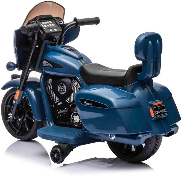 Blue Mėlyna Elektrinis motociklas Chopper INDIAN, Mėlyna