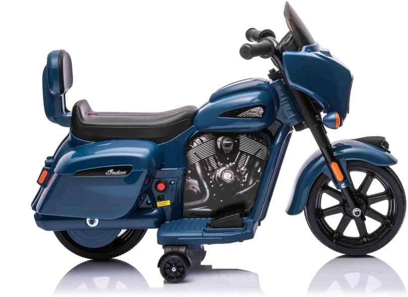 Blue Mėlyna Elektrinis motociklas Chopper INDIAN, Mėlyna