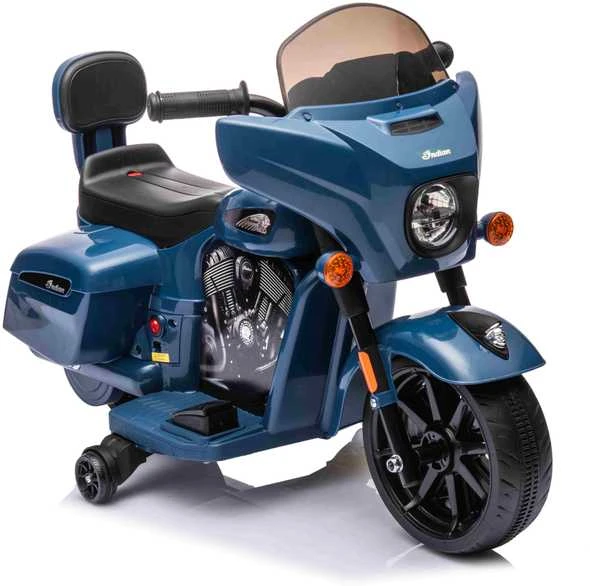Blue Mėlyna Elektrinis motociklas Chopper INDIAN, Mėlyna