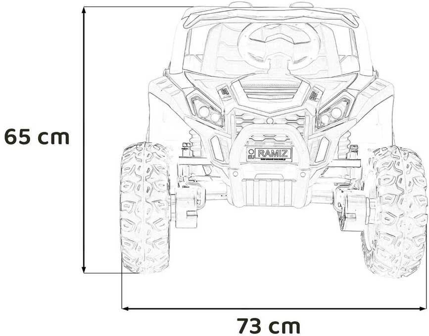 Ramiz Elektromobilis Buggy UTV Racing 4x4 raudonas, vienvietis