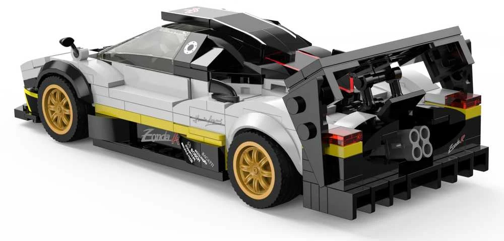Konstruktorius Pagani Zonda R Pads Baltas automobilis 1:28 RASTAR