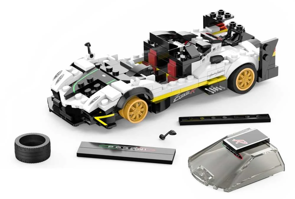 Konstruktorius Pagani Zonda R Pads Baltas automobilis 1:28 RASTAR