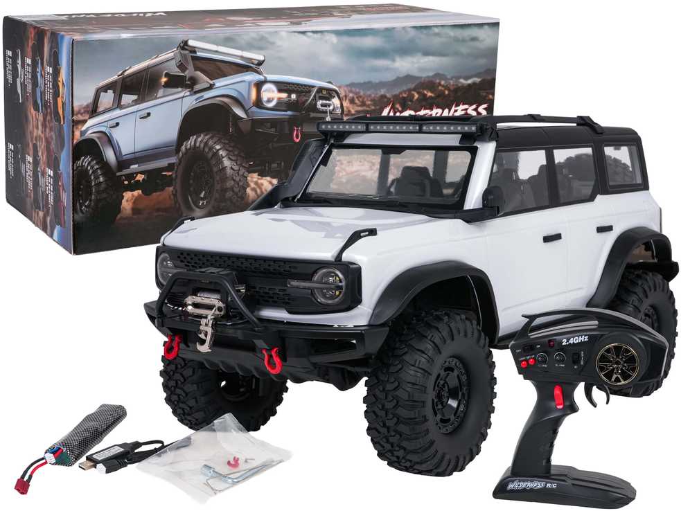 Nuotoliniu būdu valdomas automobilis wilderness 1:10 baltas