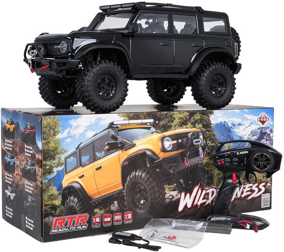 Ramiz Nuotolinio valdymo automobilis Wilderness RTR 1:10 juodas (ZRC.HB-R1006)