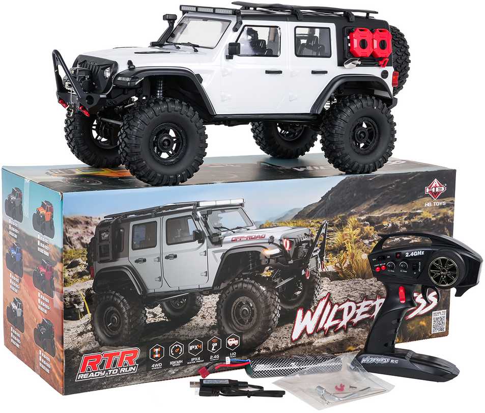 Nuotoliniu būdu valdomas visureigis Wilderness 1:10 baltas