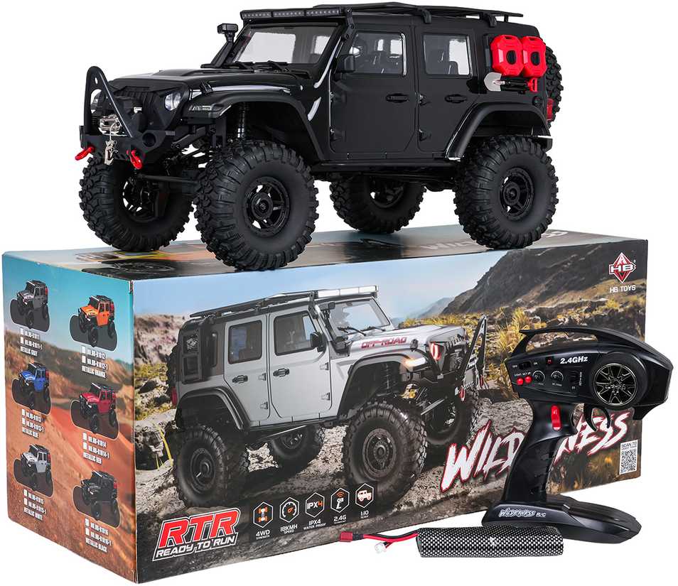 Nuotolinio valdymo automobilis WILDERNESS RTR 1:10 juodas (ZRC.HB-R1016)