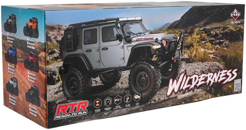 Nuotolinio valdymo automobilis WILDERNESS RTR 1:10 juodas (ZRC.HB-R1016)
