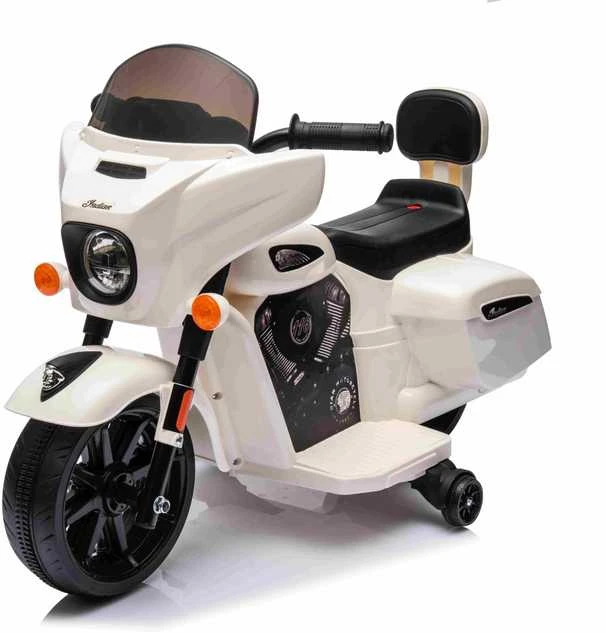 Elektrinis motociklas Chopper INDIAN, Baltas