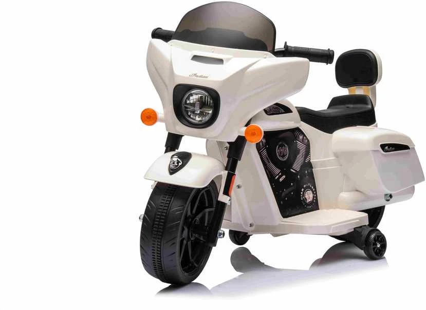 Elektrinis motociklas Chopper INDIAN, Baltas