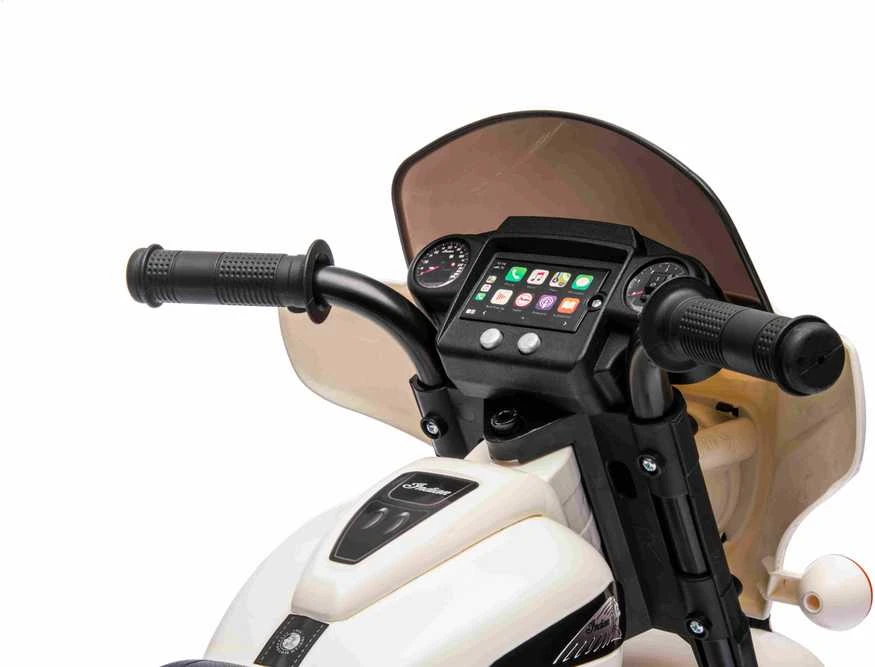 Elektrinis motociklas Chopper INDIAN, Baltas