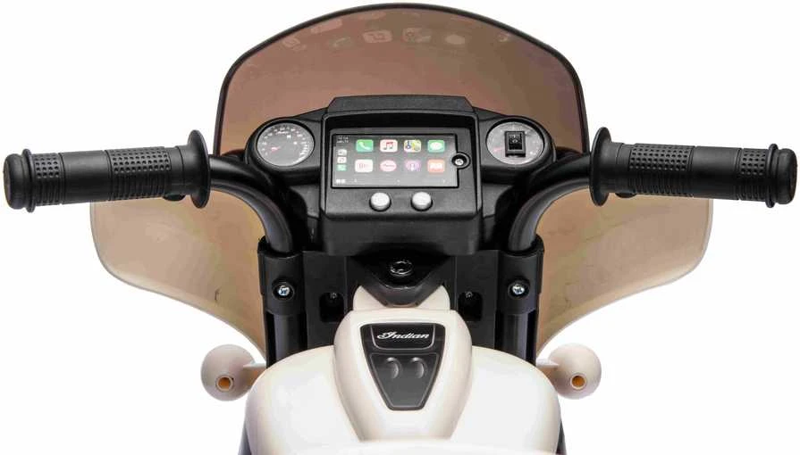 Elektrinis motociklas Chopper INDIAN, Baltas