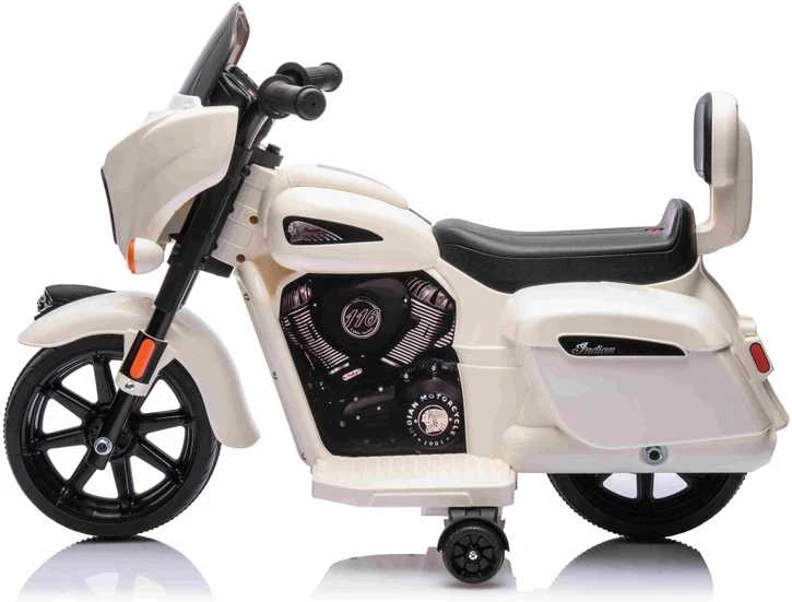 Elektrinis motociklas Chopper INDIAN, Baltas