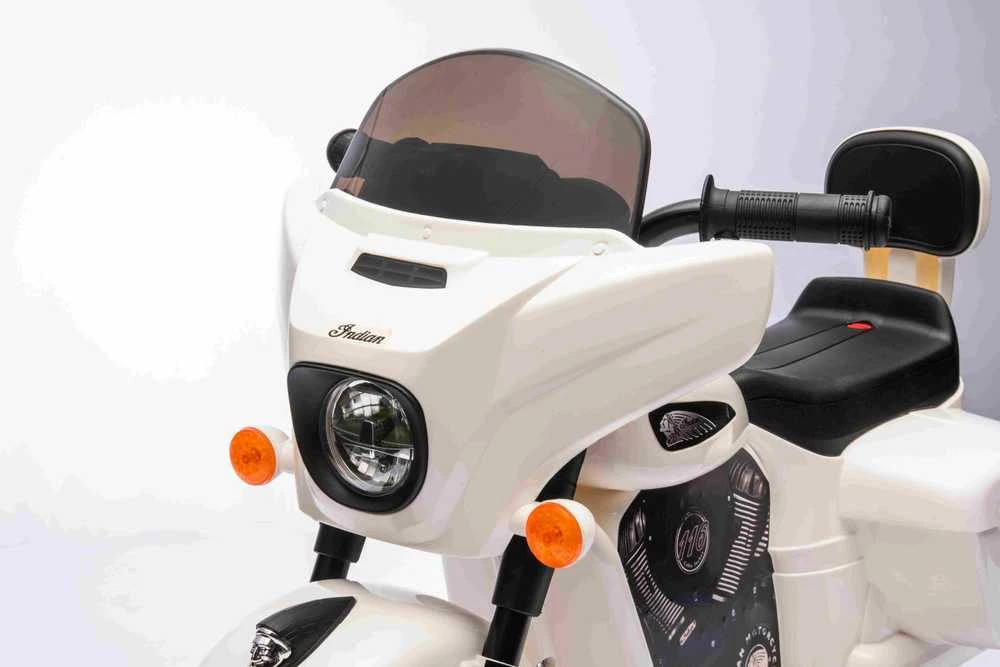 Elektrinis motociklas Chopper INDIAN, Baltas