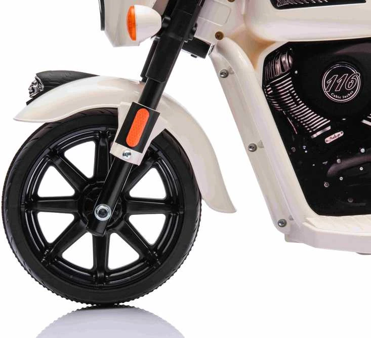 Elektrinis motociklas Chopper INDIAN, Baltas
