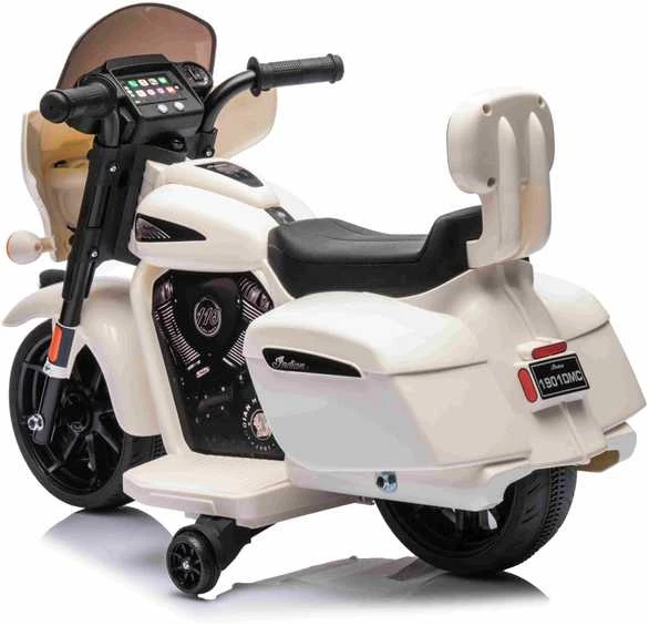 Elektrinis motociklas Chopper INDIAN, Baltas