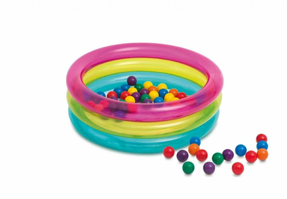 INTEX pripučiamas žaidimų kilimėlis su kamuoliukais 86 x 25 cm, modelis 48674