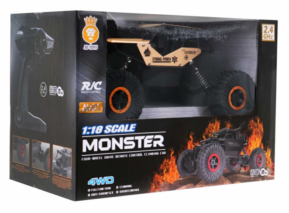 Nuotoliniu būdu valdomas visureigis crawler 1:18 auksinis