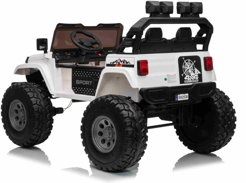 Keičiamo dydžio Extreme Sport 4x4 visureigis Baltas