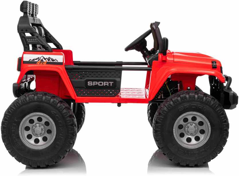 Važiuoklė Extreme Sport 4x4 Zmienna Wielkość Raudona