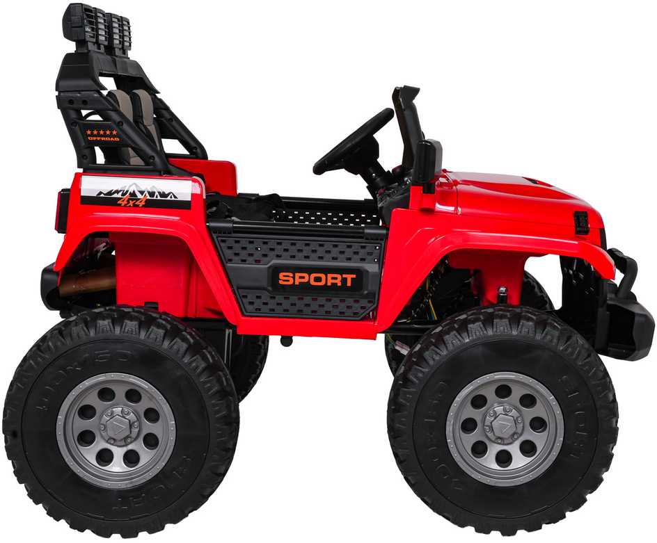 Važiuoklė Extreme Sport 4x4 Zmienna Wielkość Raudona