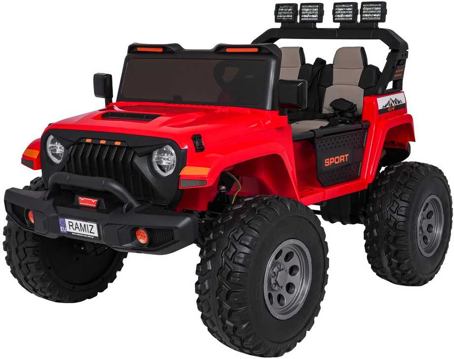 Važiuoklė Extreme Sport 4x4 Zmienna Wielkość Raudona