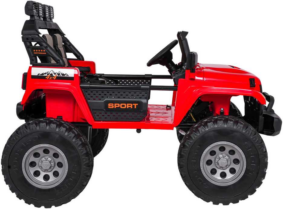 Važiuoklė Extreme Sport 4x4 Zmienna Wielkość Raudona