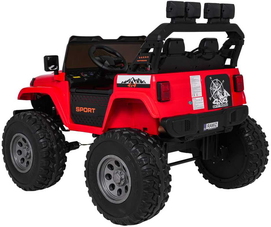 Važiuoklė Extreme Sport 4x4 Zmienna Wielkość Raudona