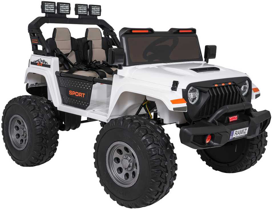 Keičiamo dydžio Extreme Sport 4x4 visureigis Baltas