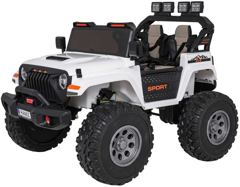 Keičiamo dydžio Extreme Sport 4x4 visureigis Baltas