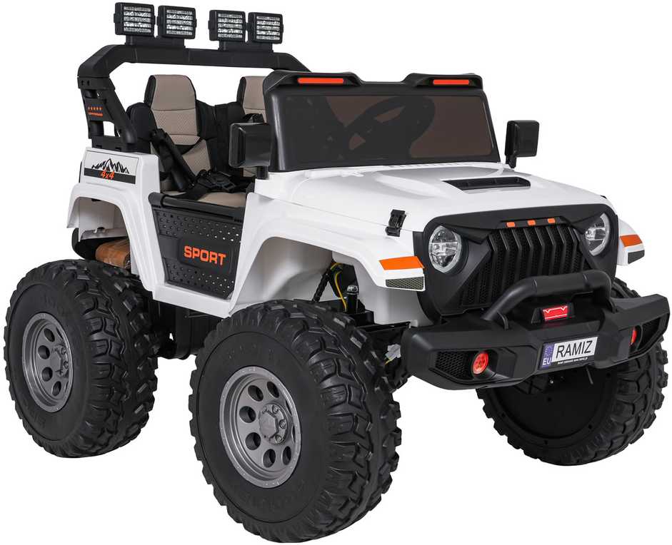 Keičiamo dydžio Extreme Sport 4x4 visureigis Baltas
