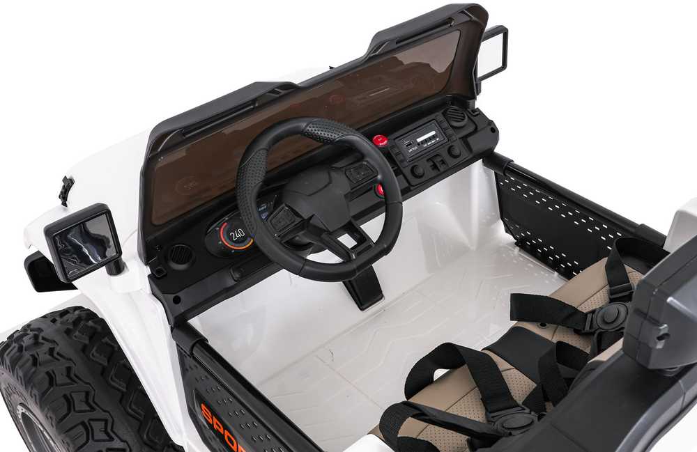 Keičiamo dydžio Extreme Sport 4x4 visureigis Baltas