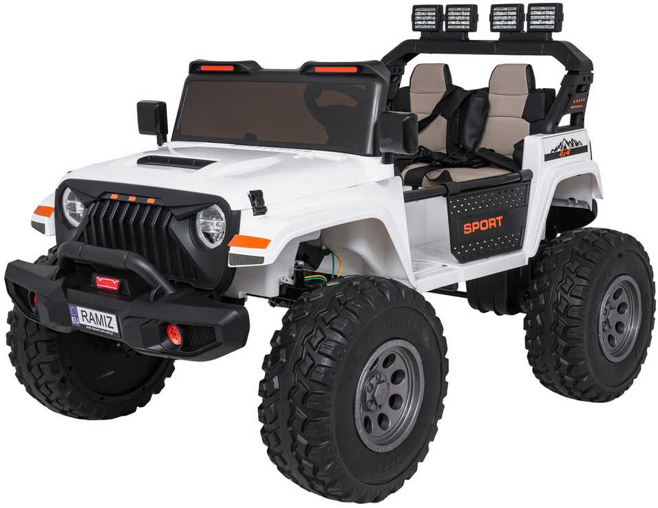 Keičiamo dydžio Extreme Sport 4x4 visureigis Baltas