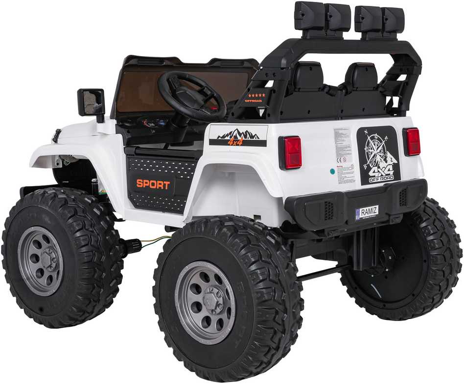 Keičiamo dydžio Extreme Sport 4x4 visureigis Baltas