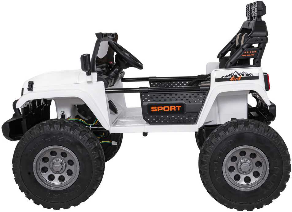 Keičiamo dydžio Extreme Sport 4x4 visureigis Baltas