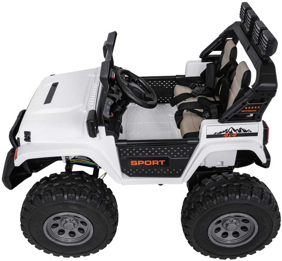 Keičiamo dydžio Extreme Sport 4x4 visureigis Baltas